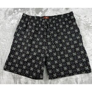 Consequence Swim Trunks Men's XL Floral Medallion Print Elastic Waist Mesh Lined